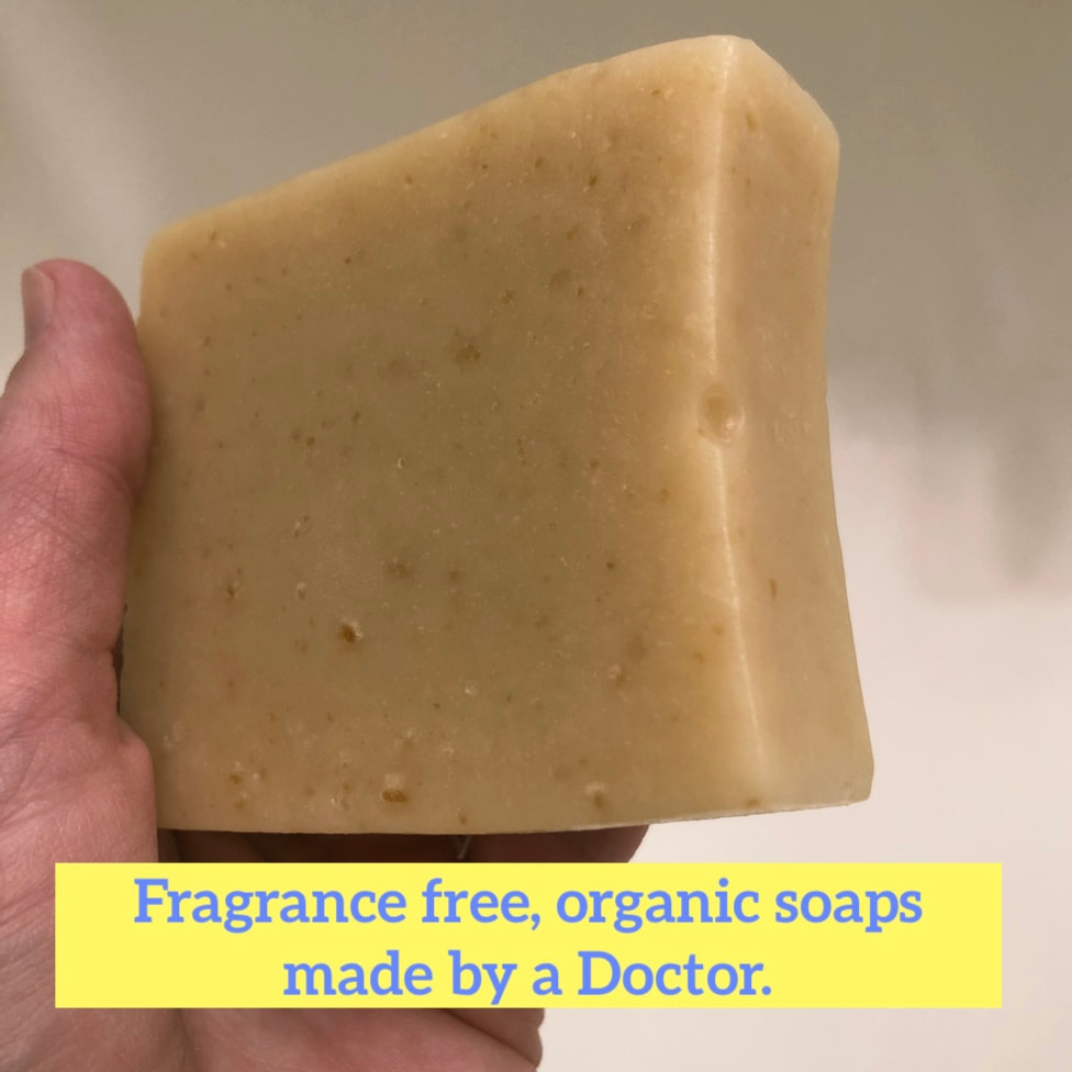 Organic and gentle unscented soaps. 